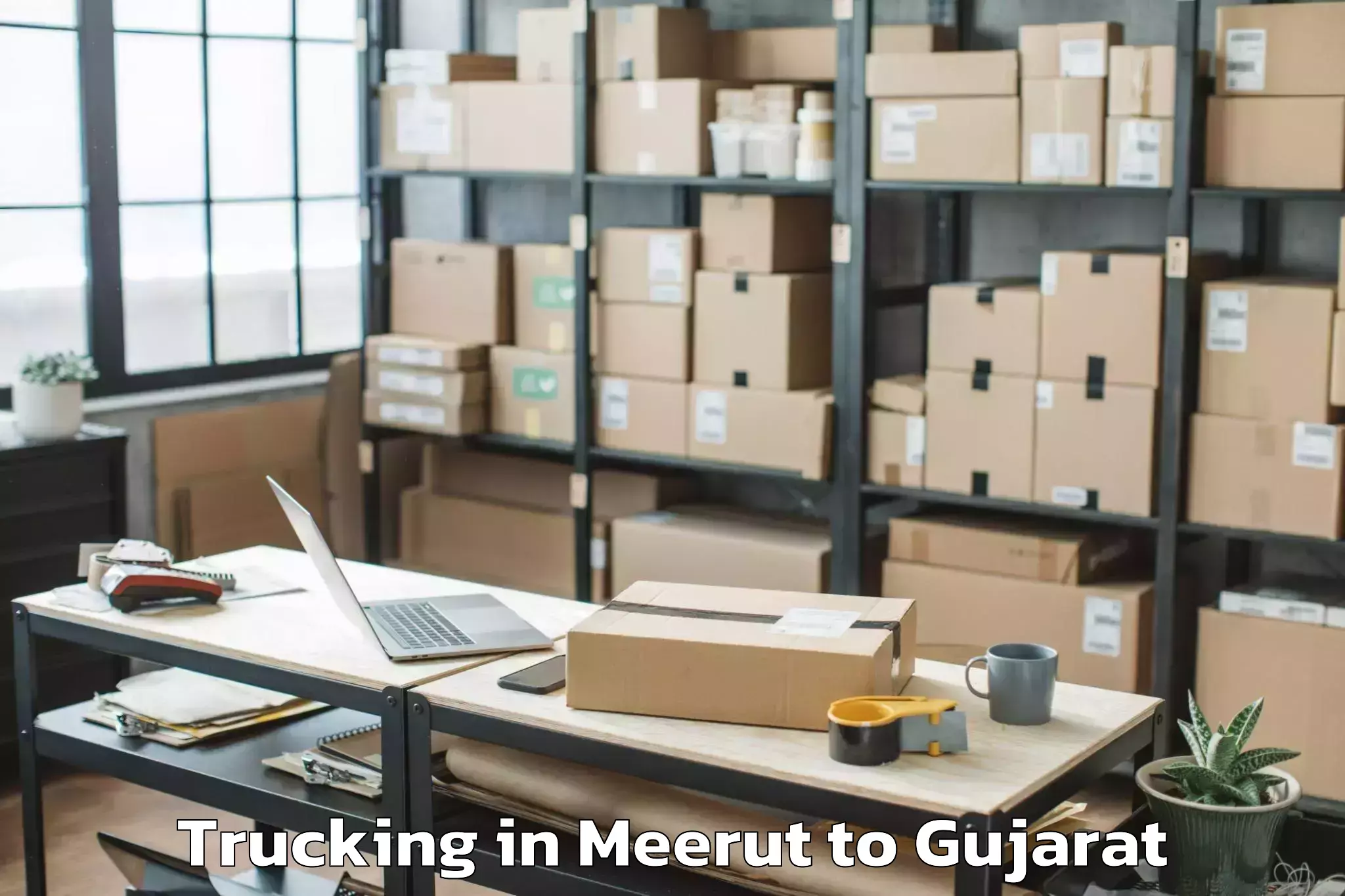 Easy Meerut to Viramgam Trucking Booking